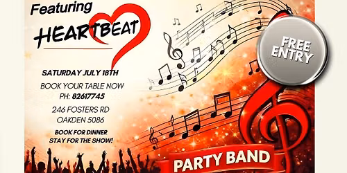 \ud83c\udfb8 Rock N Rollin\u2019 Night with Heartbeat at The Founders! \ud83c\udfa4