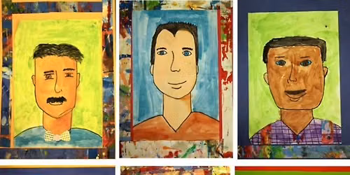 Art Methods for Kids - Father's Day Portraits with Alcohol Inks and Markers
