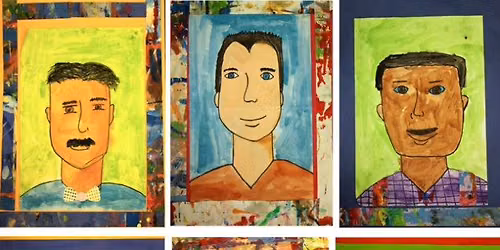 Art Methods for Kids - Father's Day Portraits with Alcohol Inks and Markers