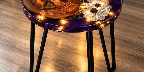 Luxury Wood & Resin End Table Workshop