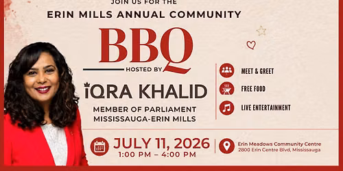 Mississauga Erin Mills Annual Community BBQ