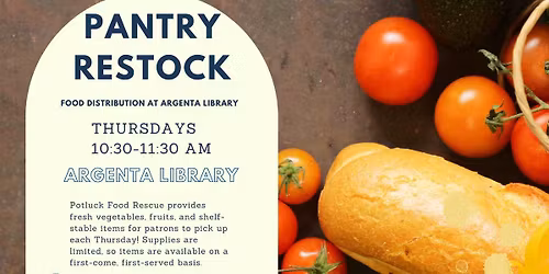 Pantry Restock: Food Distribution At Argenta Library
