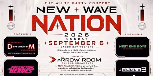 Depeche Mode, Petshop Boys Tributes + Past Action Heroes, Decode3 - New Wave Nation "White Party"