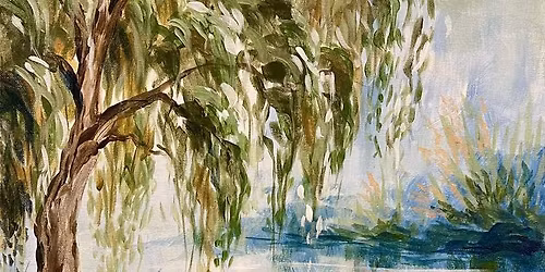 Paint and Sip: Monet's Whispering Willow