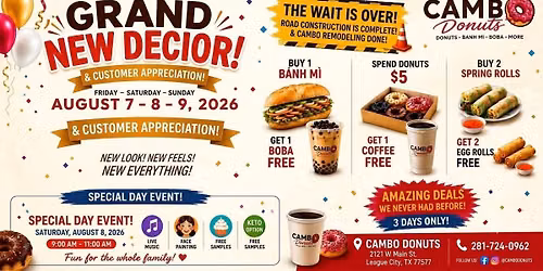 Grand Remodel Celebration & Weekend Giveaway ! (Special party Aug08, 9am-11am)
