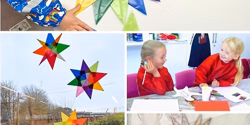 Rainbow window stars - Redruth in Lights