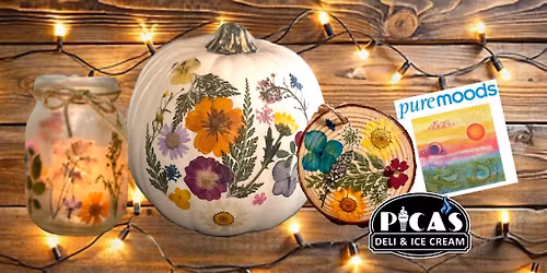 Pressed Flower Workshop with Pure Moods Playlist at Pica\u2019s Deli & Ice Cream