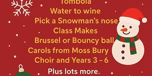 Moss Bury Christmas Fair\ud83c\udf84\ud83c\udf85\ud83e\uddd1\u200d\ud83c\udf84