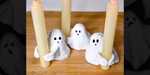Hand Building: Ghost Candle Holders (Ages 7+)