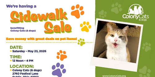 Sidewalk Sale at Colony Cats