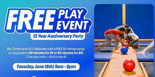 Free Jump Day - 12 Year Anniversary Event 