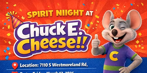 \ud83c\udf89 Chuck E. Cheese Family Fun Night\ud83c\udf89