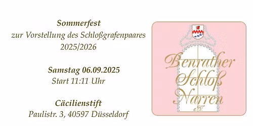 Sommerfest zur Vorstellung des Schlo\u00dfgrafenpaares f\u00fcr die Session 2025\/2026