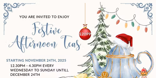 Festive Afternoon Teas available all throughout the festive season 