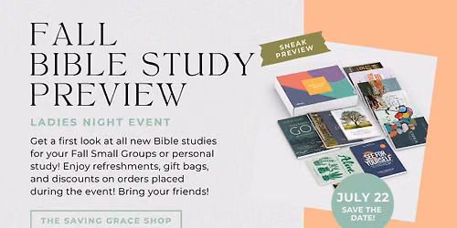 Fall Bible Study Preview Night