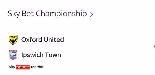 Oxford United Vs Ipswich Town
