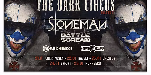 The Dark Circus Tour 2026 | Stoneman + Special Guests | Freitag 23.01.2026, Bunker - Dresden