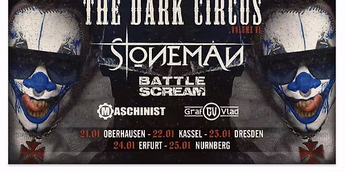 The Dark Circus Tour 2026 | Stoneman + Special Guests | Freitag 23.01.2026, Bunker - Dresden