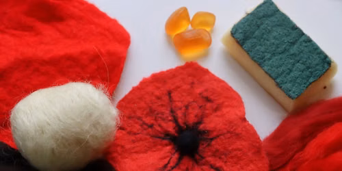 Wet Felting Poppies (Beginner Workshop)
