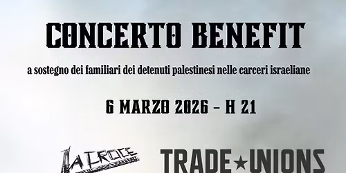 CONCERTO BENEFIT A SOSTEGNO DEI FAMILIARI DEI PRIGIONIERI PALESTINESI NELLE CARCERI ISRAELIANE