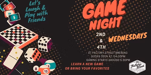 Game Night at Factory Street