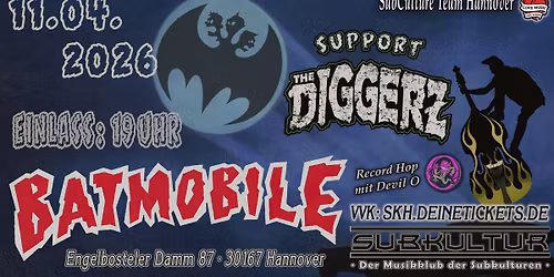 BATMOBILE (Psychobilly Stars) & The Diggerz + Devil O