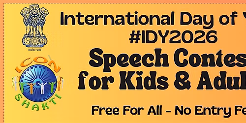Fourth Annual Speech Contest for International Day of Yoga