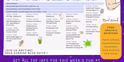 The 5 Senses: November 10th-14th