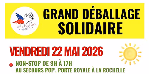 Grand d\u00e9ballage du Secours populaire La Rochelle 