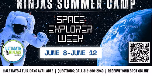 Summer Camp at Ultimate Ninjas Academy: SPACE EXPLORER WEEK! (Ages 4-9)