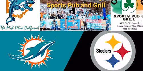 Monday Night Football Watch Party Miami Dolphins at O'Nelly's Sports Pub: Dolphins vs Steelers!