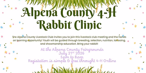 Alpena 4-H Rabbit Clinic