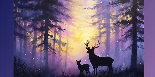 Paint and Sip Beginner Painting at K's Inn Deposit, NY - Forest Life Acrylic