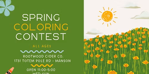 Spring coloring contest at Rootwood Cider