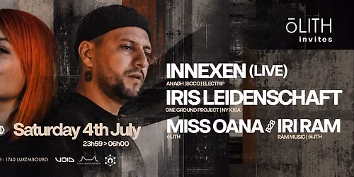 \u014dLITH invites INNEXEN & IRIS LEIDENSCHAFT