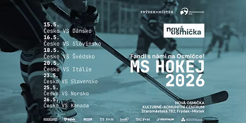 Projekce MS HOKEJ 2026 | VSTUP ZDARMA