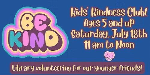 Kids' Kindness Club: Friendship Bracelets! (Ages 5+) @ Library Meeting Room