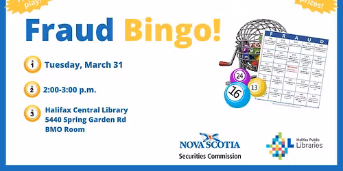 Fraud Bingo at the Halifax Central Library
