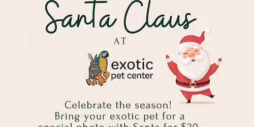 Photos with Santa at Exotic Pet Center