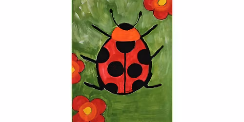 Happy Ladybug \u2013 Kids Acrylic Painting Class