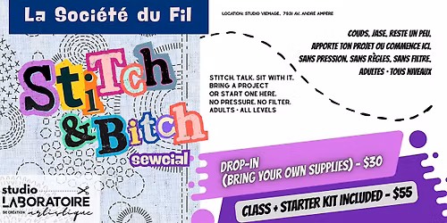 Stitch & Bitch: Couds. Jase. Reste.