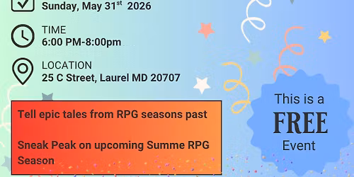 Free RPG Social at 3 Gear Games