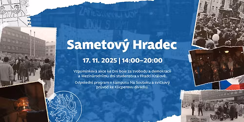 Sametov\u00fd Hradec: oslavy 17. listopadu v Hradci Kr\u00e1lov\u00e9