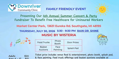 Downriver Community Clinic 4th Annual Summer Concert & Party