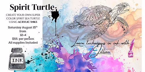 Spirit Turtle \u2022 Techniques in Acrylic Inks
