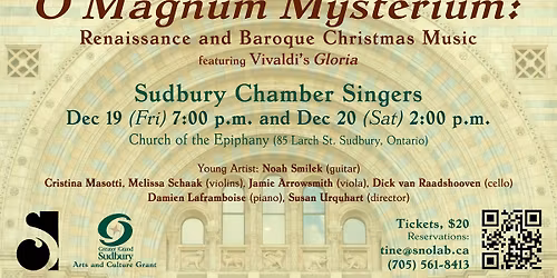 \u201cO Magnum Mysterium\u201d Christmas Concert