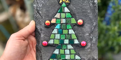 Picassiette Mosaic on Slate \u2013 Thistle, Flower or Christmas Tree \u2013 with Rhona Duffy \u2013 15 November 202