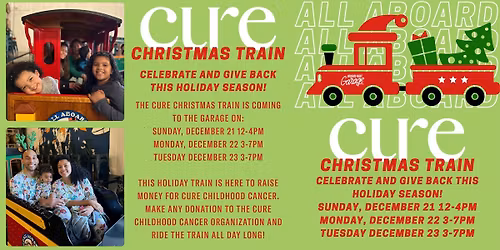 CURE Christmas Train at the Garage