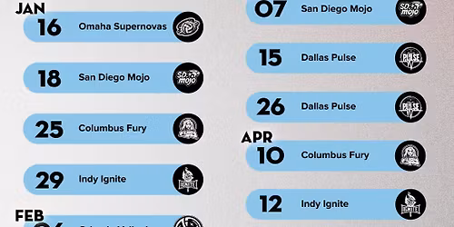 San Diego Mojo at Dallas Pulse at Comerica Center