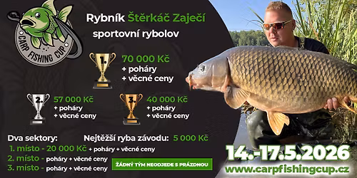 Imothep Carp Fishing Cup \u0160t\u011brk\u00e1\u010d Zaje\u010d\u00ed 2026